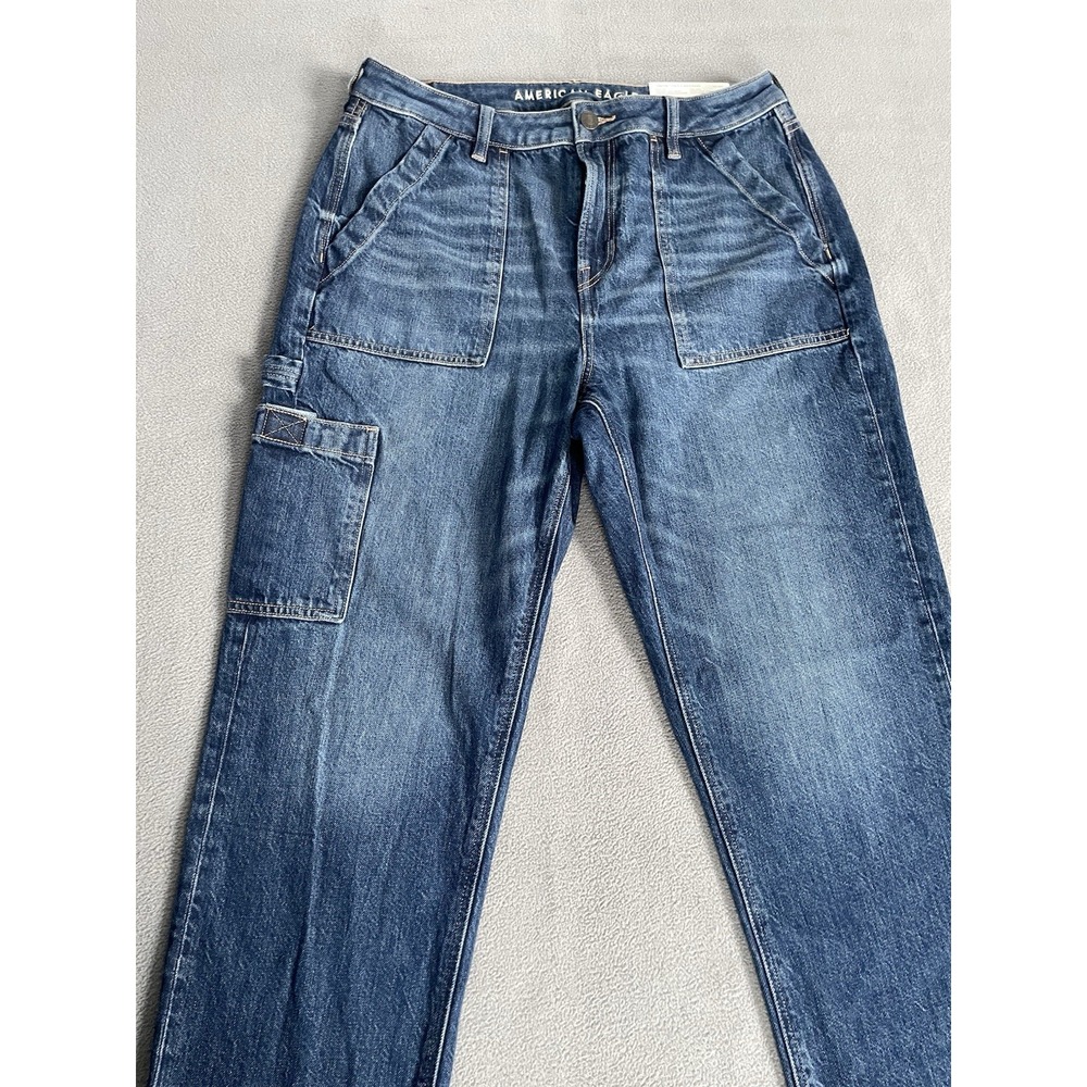 American Eagle Mom Jeans Super High Rise Comfort Stretch New Women's 10 Long